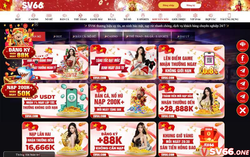 SV66 - Link Truy Cập Vào SV66.COM | KM 88K 11 Khuyến mãi liên tục update cho tất cả hội viên